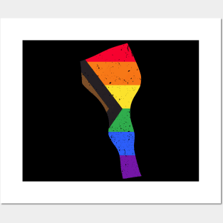 Vermont State Pride: Embrace Progress with the Progress Pride Flag Design Posters and Art